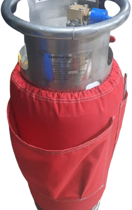 Red Double Pocket Hot Air Balloon Gas Tank Cover